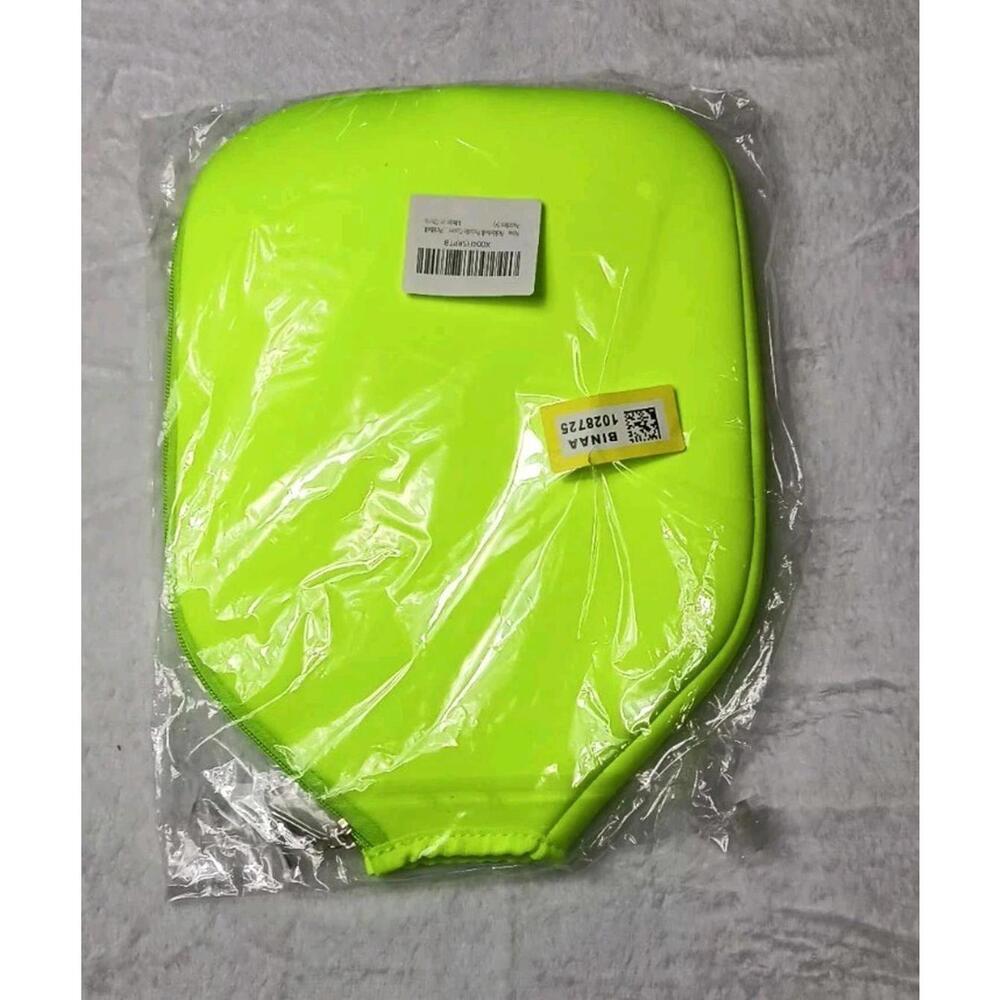 NWT! Pickle Ball Paddle Cover Neon Yellow Zip Up Sides Sports Athletic Bag... - Picture 4 of 7